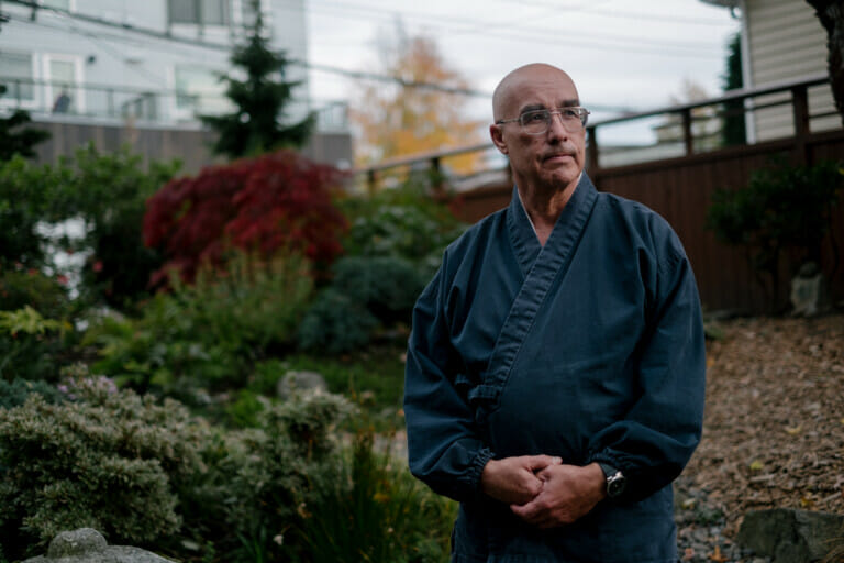 Genjo in his garden