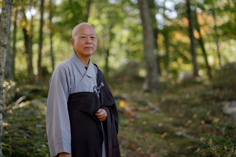 Guo Yuan Fashi in a forest